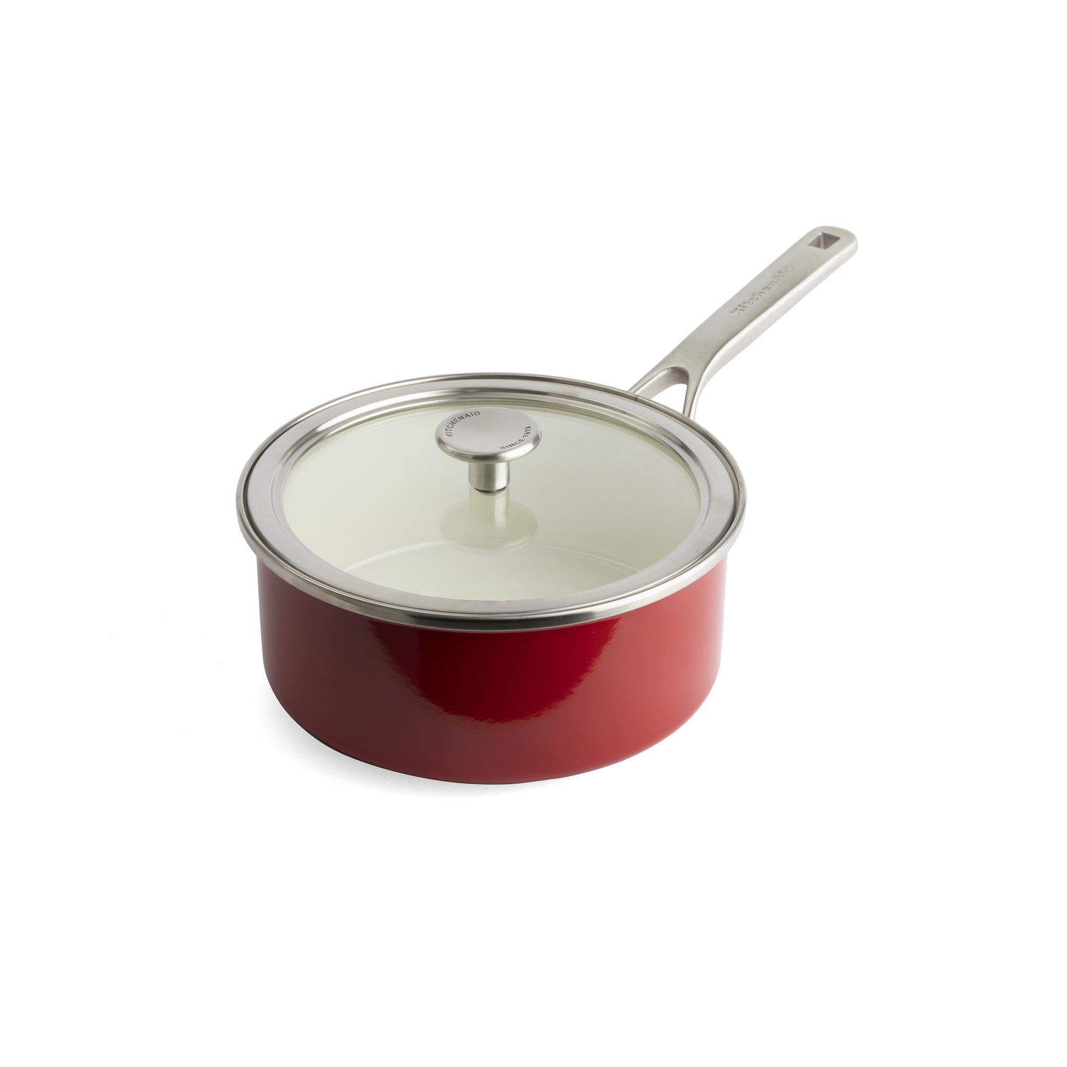 KitchenAid  Core Enamel Steelpan met deksel 20cm
