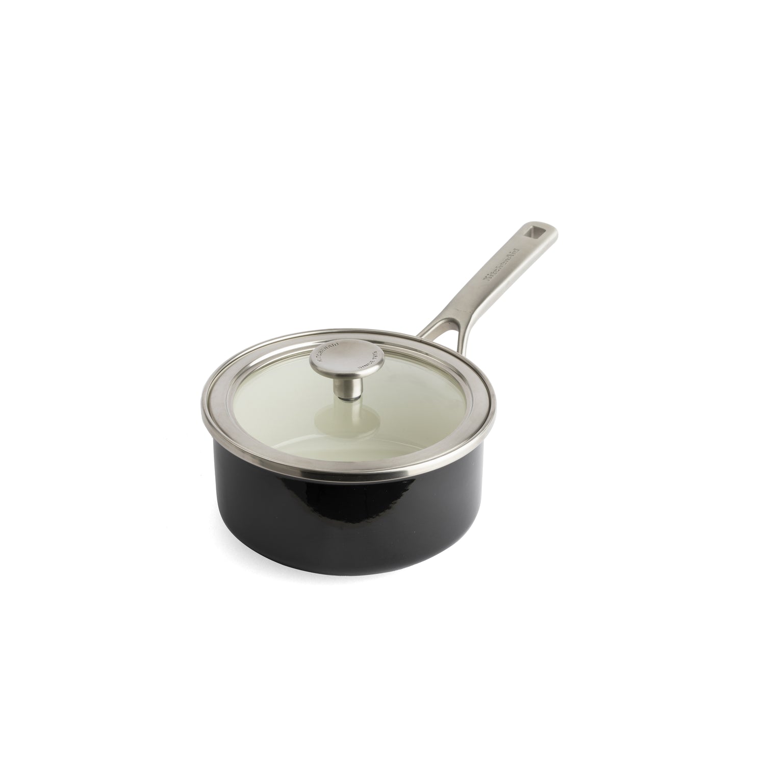 KitchenAid Steel Core Enamel Steelpan met deksel 16cm