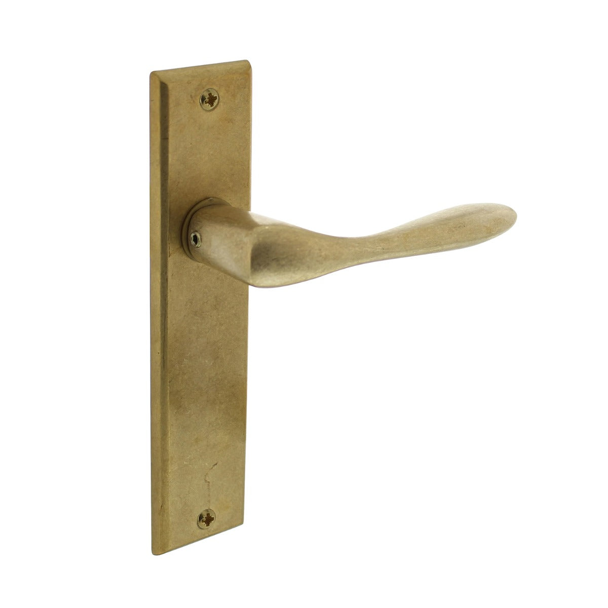 Intersteel Deurkruk Banaan met schild 181x41x7mm blind messing