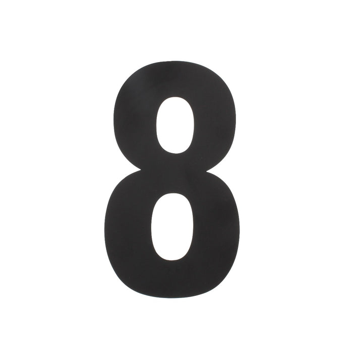 Intersteel Huisnummer 8 XL hoogte 30 cm rvs|mat zwart