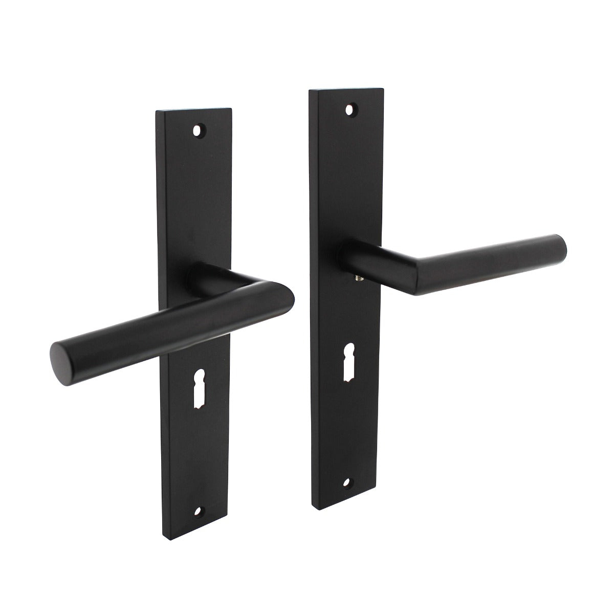 Intersteel Deurkruk Bastian op schild 245x45 mm sleutelgat 56 mm mat