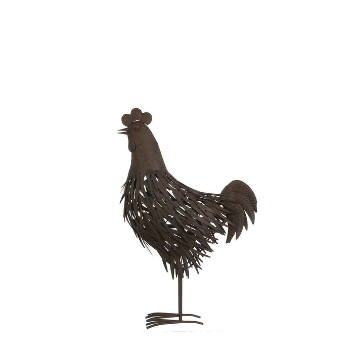 Mica Decorations Kip Tuindecoratie - 45 x 18 x 63 cm - Roestkleurig