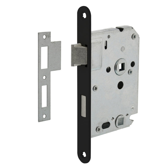 Intersteel Woningbouw toilet-|badkamerslot zwart 63|8 mm