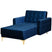 Beliani-ABERDEEN-Chaise longue-Marineblauw-Symmetrisch-Fluweel