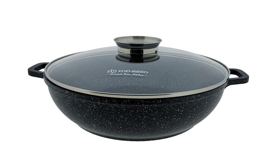 Edenberg Stonetec Line - Wokpan Keramisch - Ø 32 cm - 5.5l - 3-laags