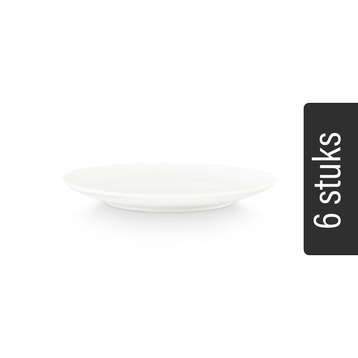 vtwonen Borden - Wit - Set van 6 - Porselein - Ø 18cm
