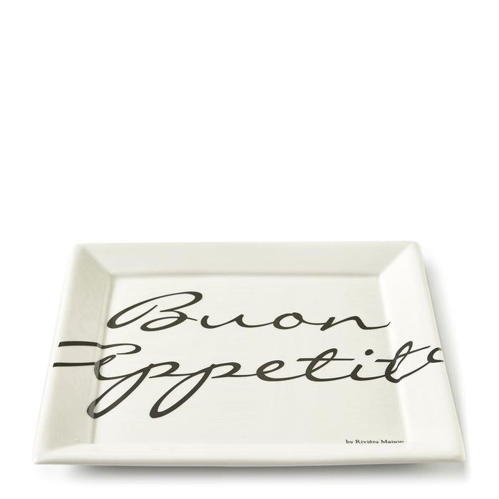Riviera Maison Buon Appetito Square Plate 26x26