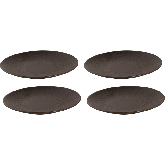 Palmer Bord coupe Ruston 22 cm Bruin Stoneware 4 stuks