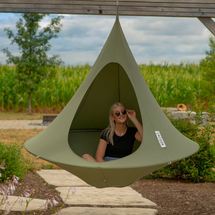 Cacoon Double Hangstoel - Khaki