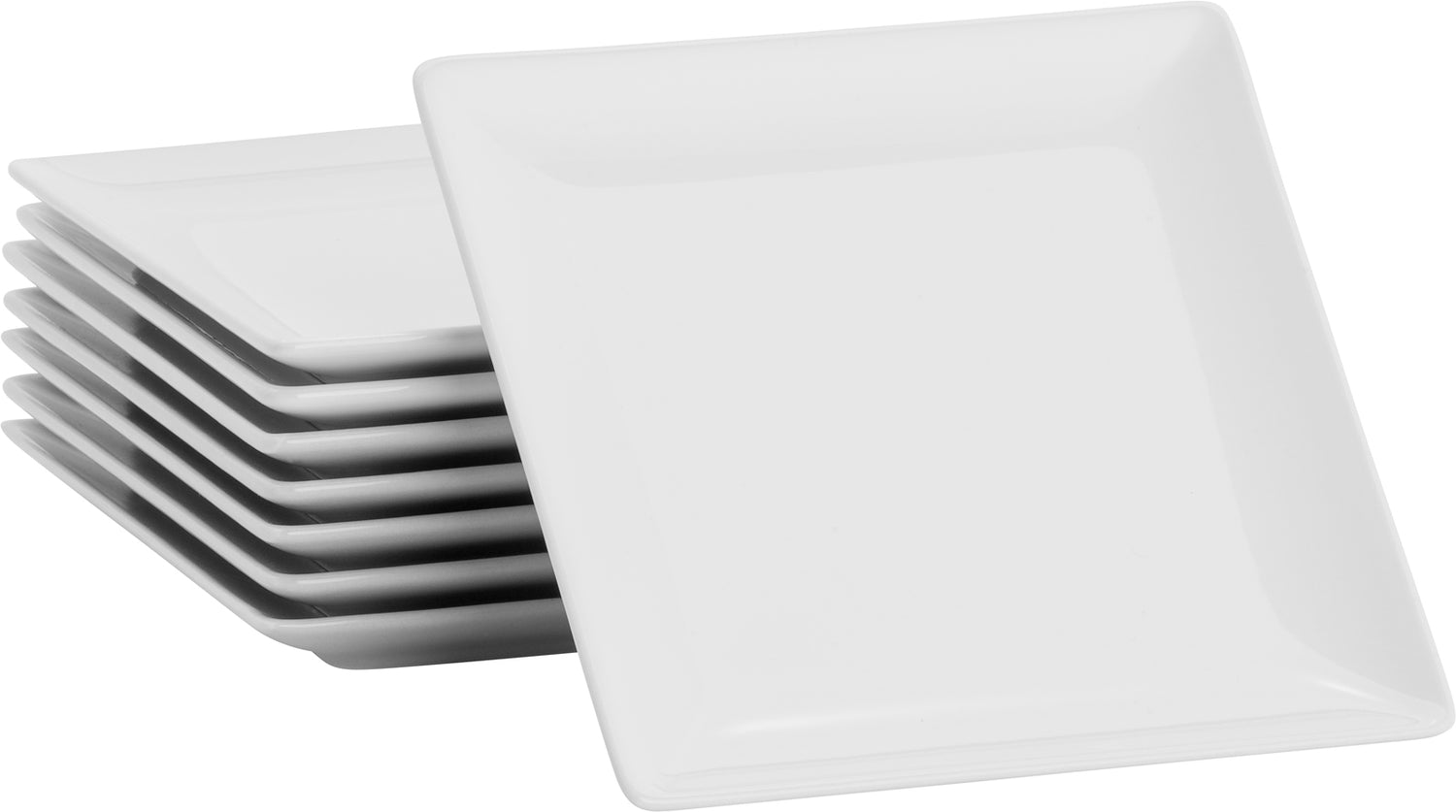 Lite-Body Hermes Gebaksbordjes - Set van 8 stuks - Ø16 cm - Wit