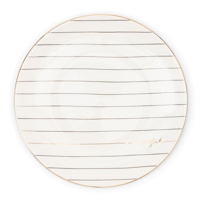 Riviera Maison Dots & Stripes Perfect Dinner Plate -  25.4x25.4x2.5 cm