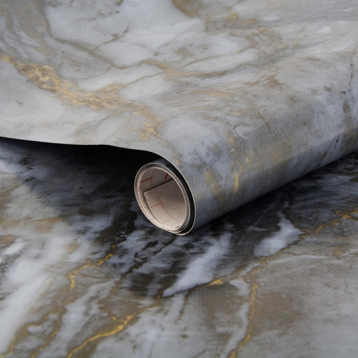 d-c-fix Romeo Plakfolie - 45x200cm - Blauw - Marmer - Zelfklevend