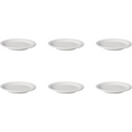 Mammoet Bord smalle rand Budgetline 16 cm Wit Porselein 6 stuks
