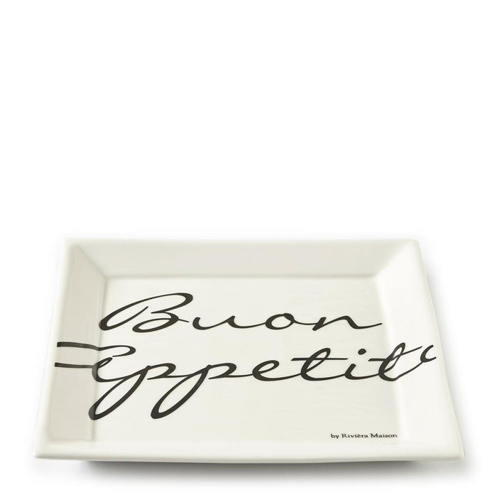 Riviera Maison Buon Appetito Square Plate 22x22