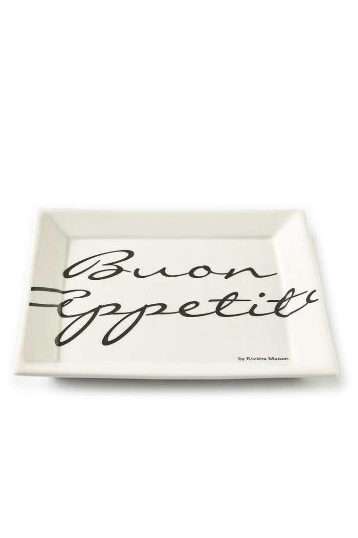 Riviera Maison Buon Appetito Square Plate 22x22