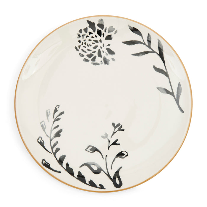 Riviera Maison ontbijtbord met motief - Romance D'Amour - Zwart | Wit