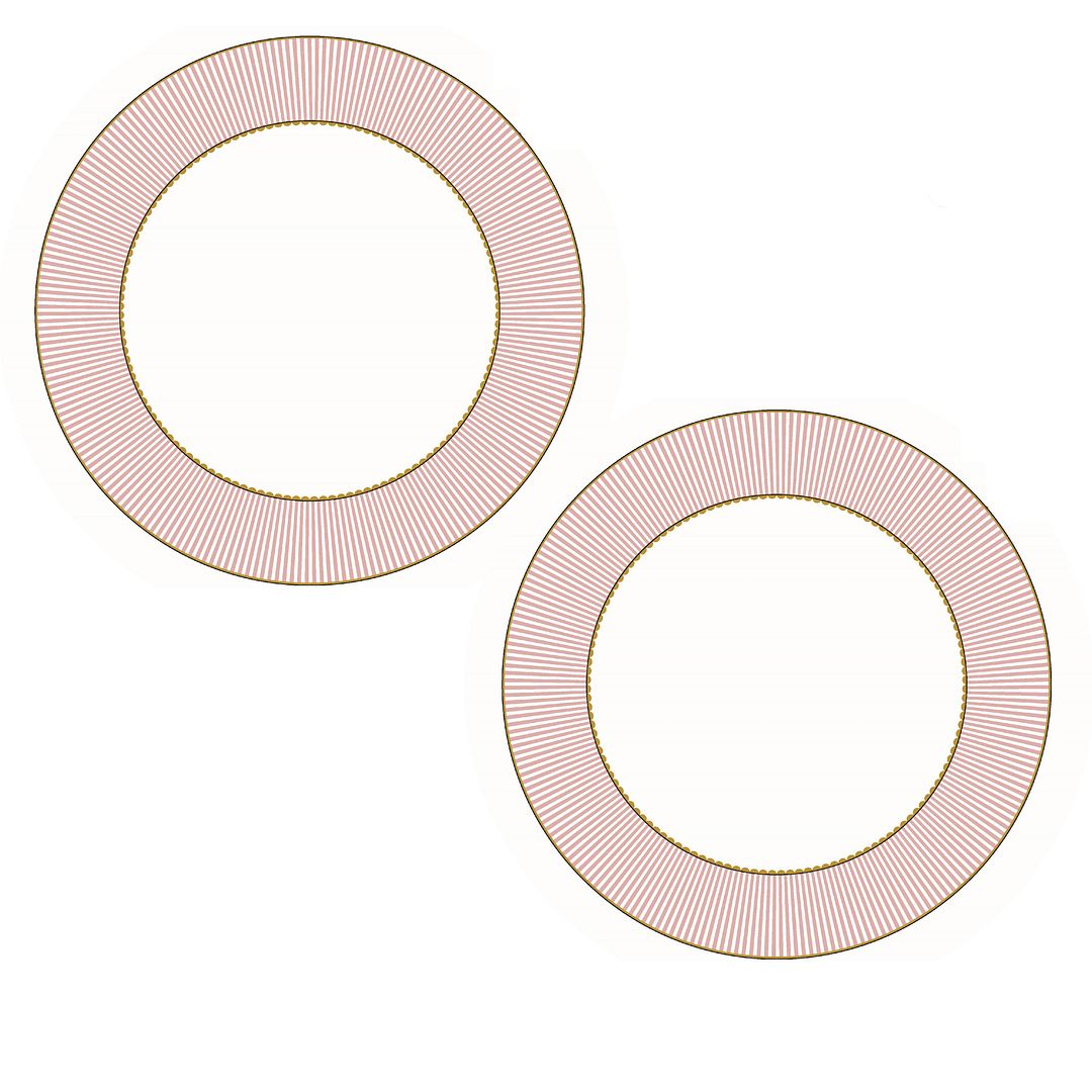 Pip Studio Diepe Borden - Set van 2 - Roze - La Majorelle - Ø21.5cm