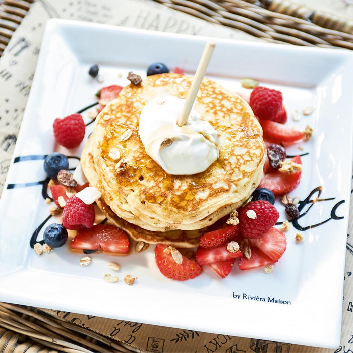 Riviera Maison dinerbord met tekst, avondeten - Buon Appetito - Wit