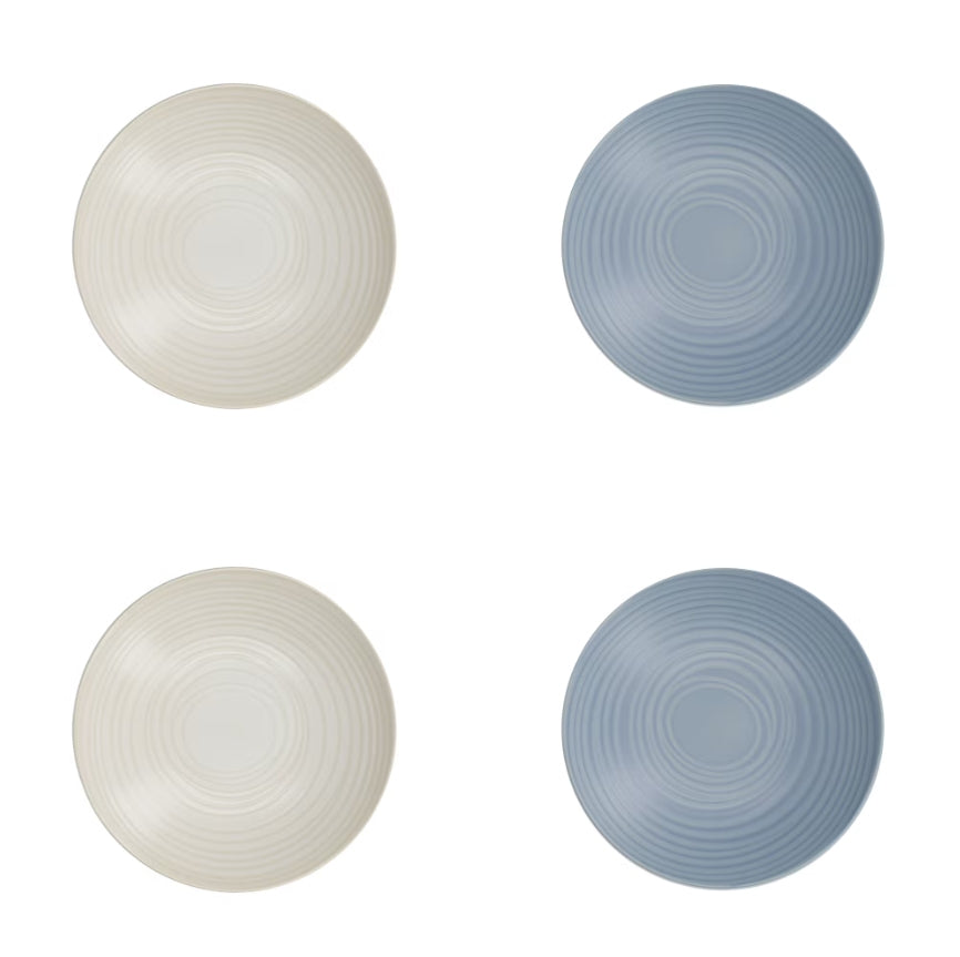 KitchenCraft - Pastakom, Set van 4 Stuks, 22 x 5 cm, Licht Blauw en Cr