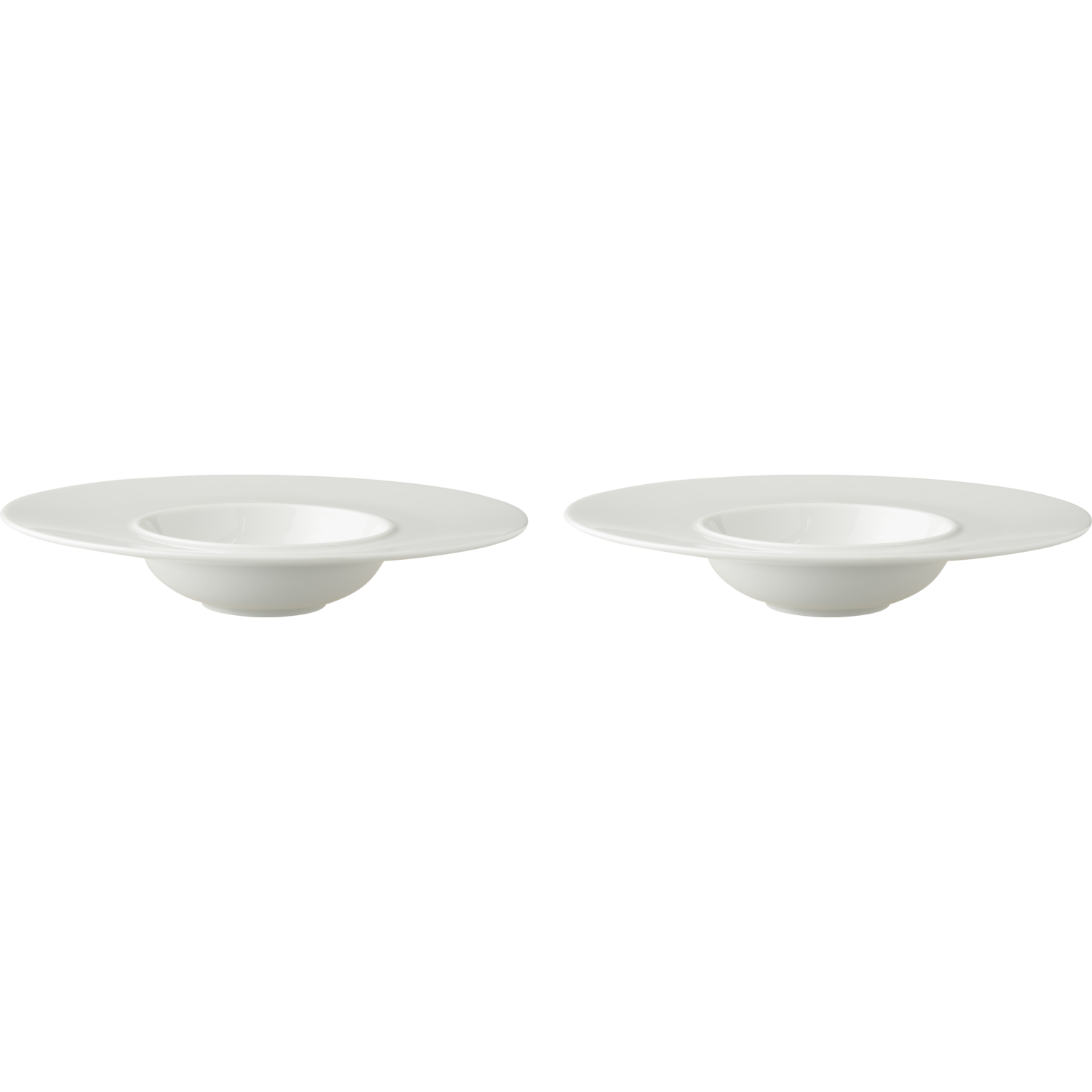 Palmer Pastabord White Delight 24 cm Wit Porselein 2 stuks