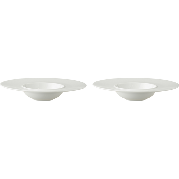 Palmer Pastabord White Delight 24 cm Wit Porselein 2 stuks