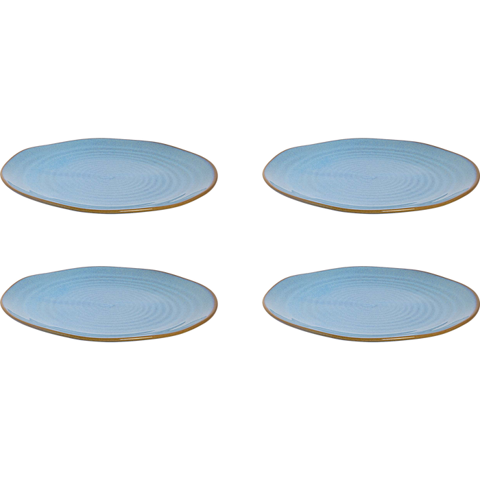 Palmer Bord Dublin 22.5 cm Blauw Stoneware 4 stuk(s)