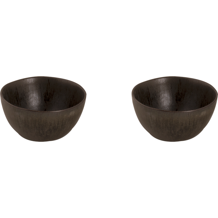 Palmer Schaal Tama 15 cm 80 cl Blauw Zwart Stoneware 2 stuks