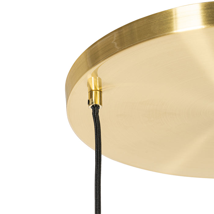 QAZQA Art Deco hanglamp goud met glas rond 3-lichts - Ayesha