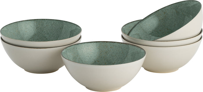 Lite-Body Kom Hermes - 500ml - set van 6 - Mintgroen spikkel