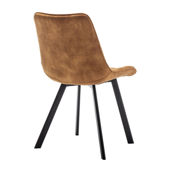 Furnihaus Eetkamerstoel Felix Velvet Geel Set van 4