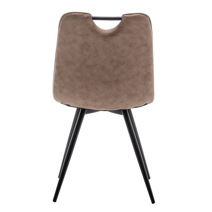 Furnihaus Eetkamerstoel Leon Microvezel Taupe Set van 4