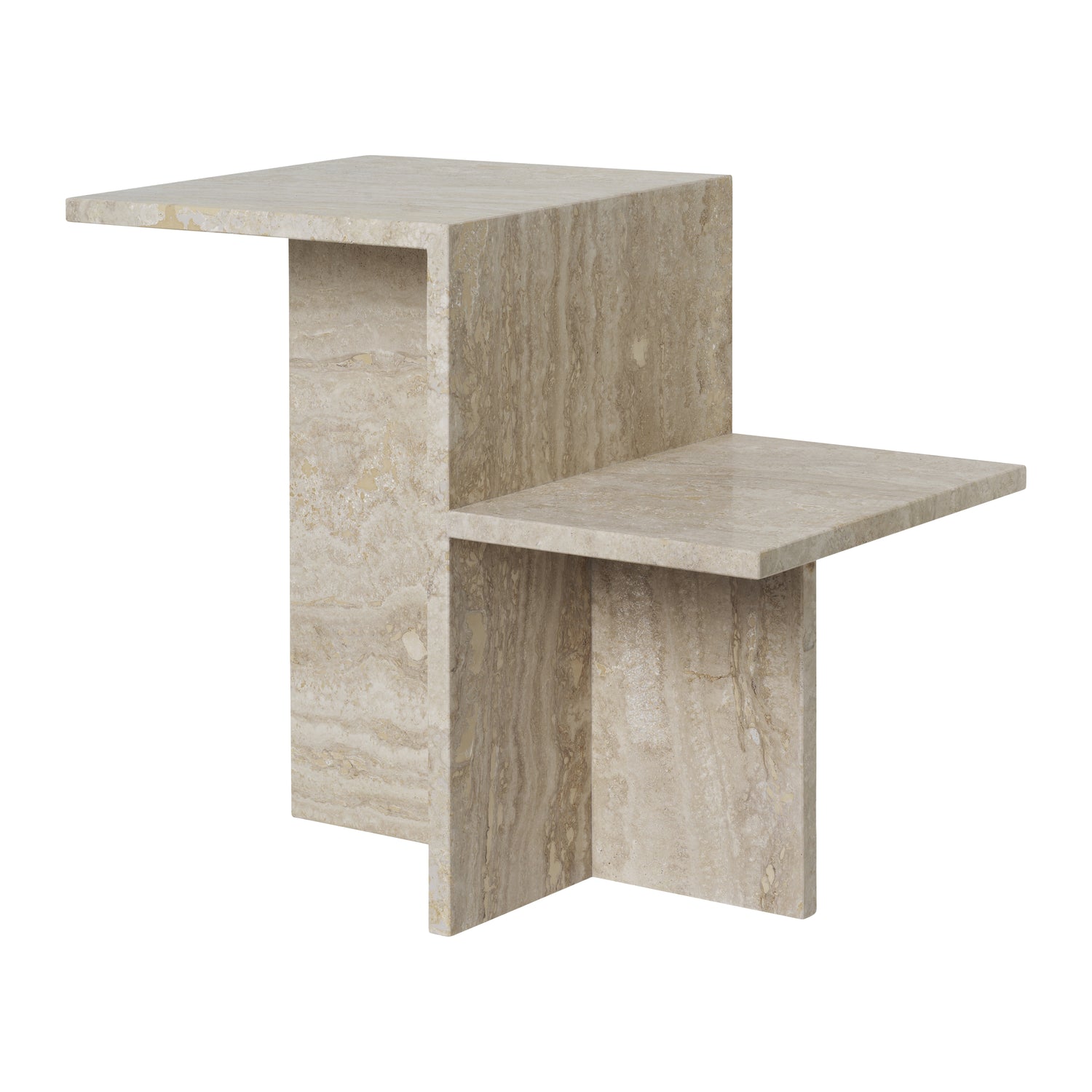 Ferm Living Distinct Bijzettafel - Travertine