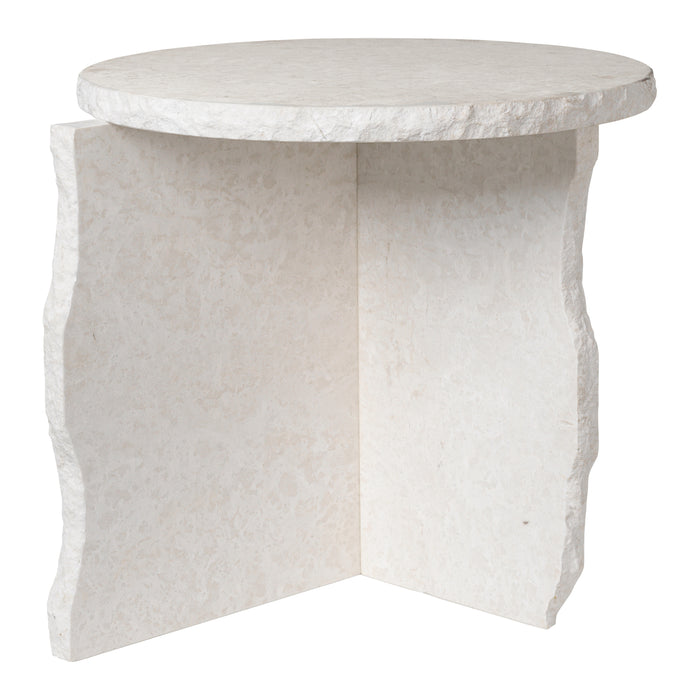 Ferm Living Mineral Sculptural Bijzettafel - Bianco Curia