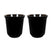 Krumble Espressokopjes staal set van 2 - Zwart