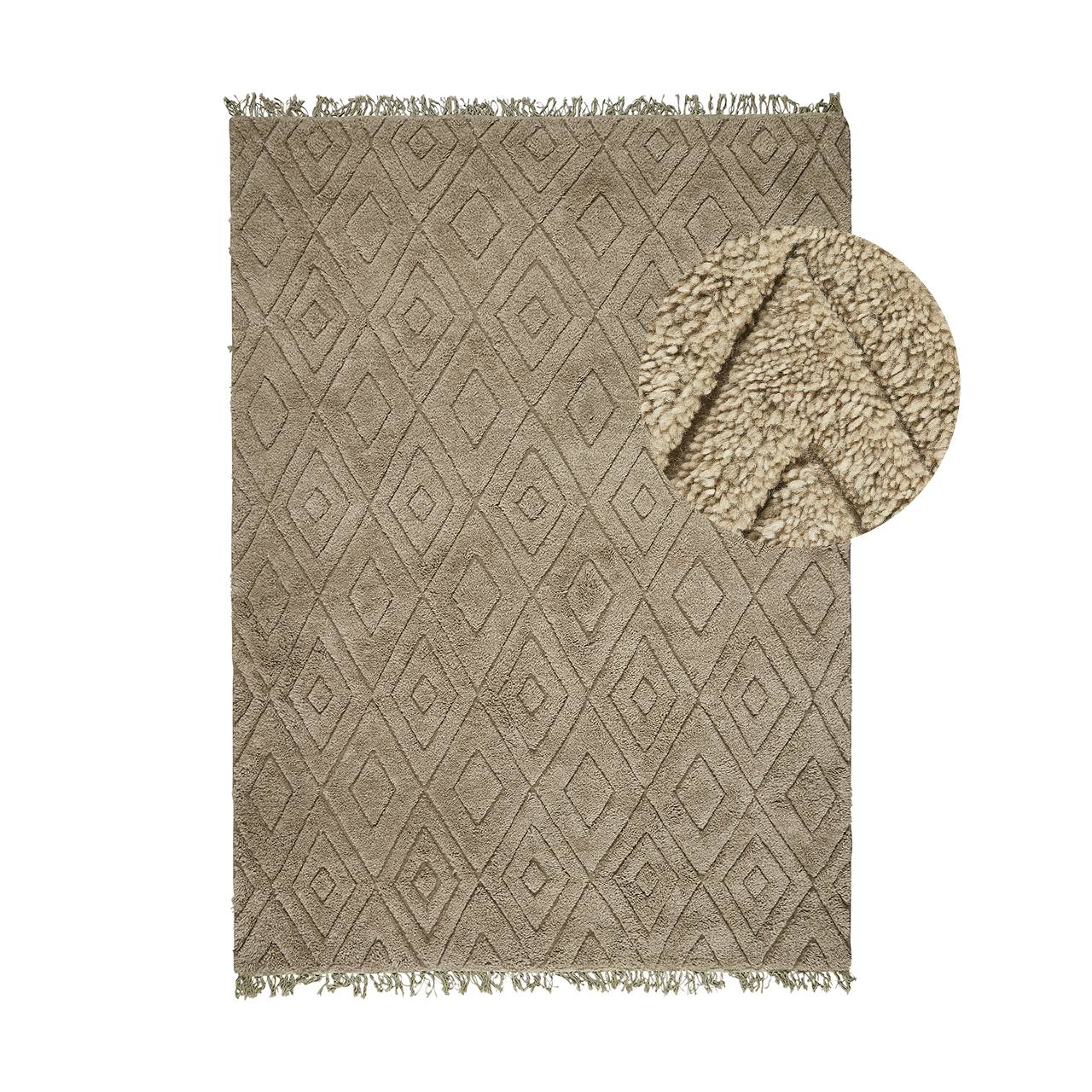 by fonQ Square Vloerkleed 170 x 240 cm - Groen