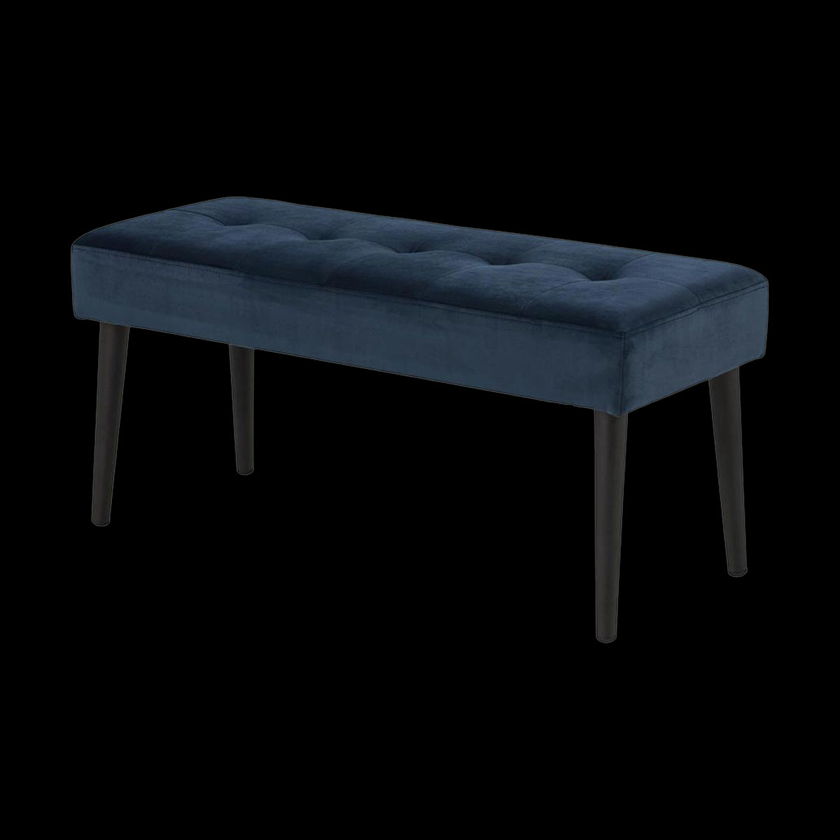 Lisomme Danique velvet bankje donkerblauw - 95 x 38 cm