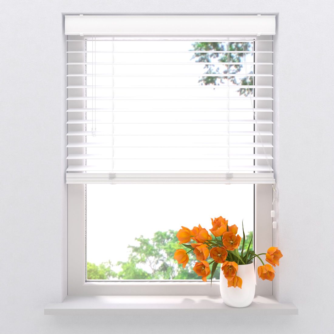 Kunststof Jaloezie - 50 mm - Easy White - 120 x 175