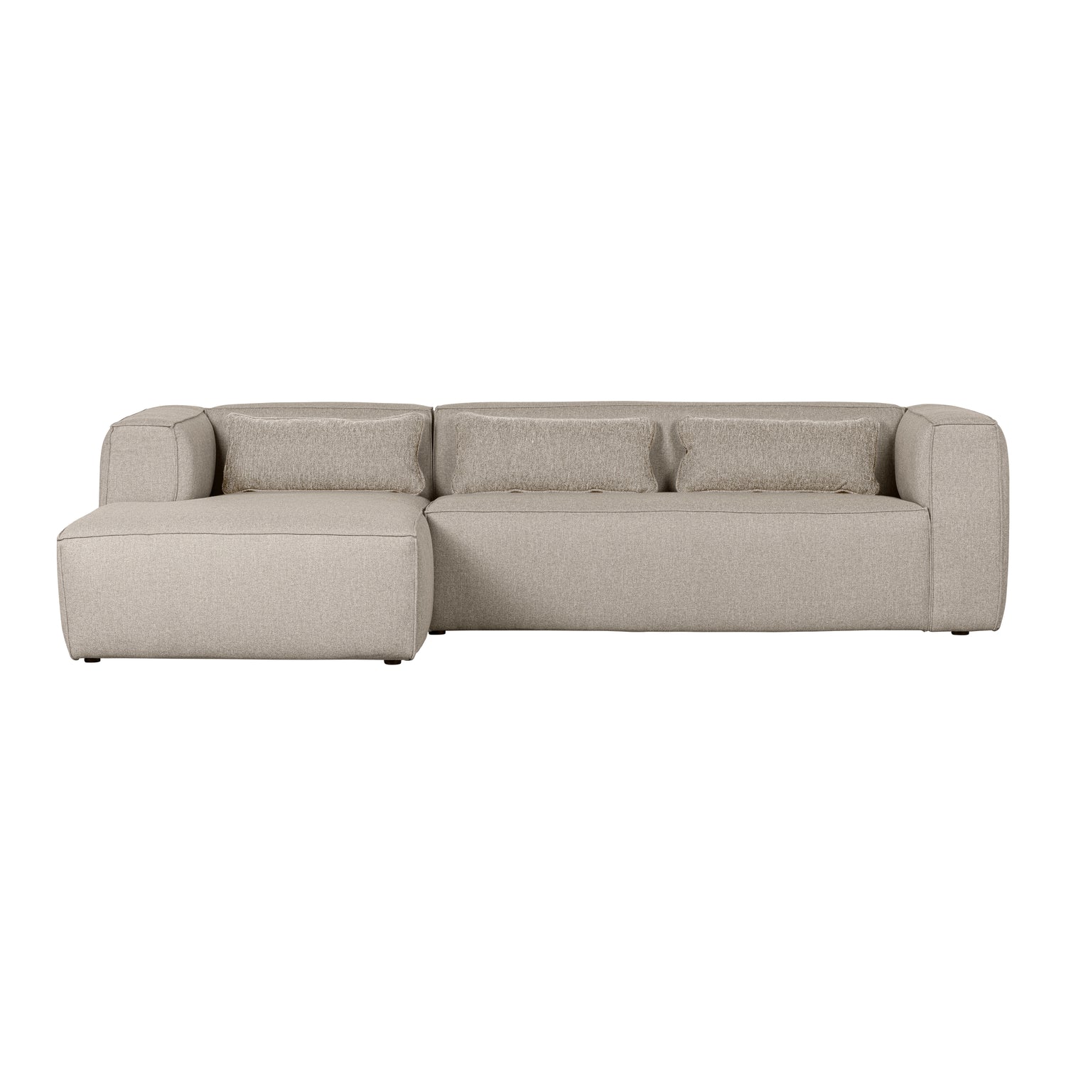 WOOOD Bean Hoekbank met Chaise Longue Links - Melange - Beige
