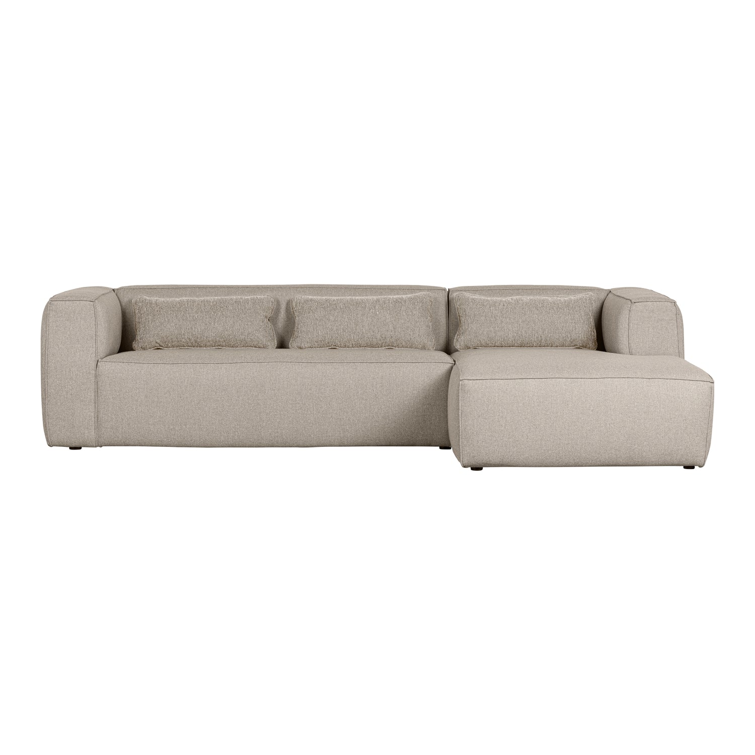 WOOOD Bean Hoekbank met Chaise Longue Rechts - Melange - Beige