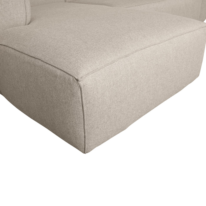 WOOOD Bean Hoekbank met Chaise Longue Links - Melange - Beige