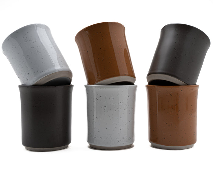 Kade 171 - Koffiekopjes - set van 6 kopjes - 150ML - zwart - bruin wi