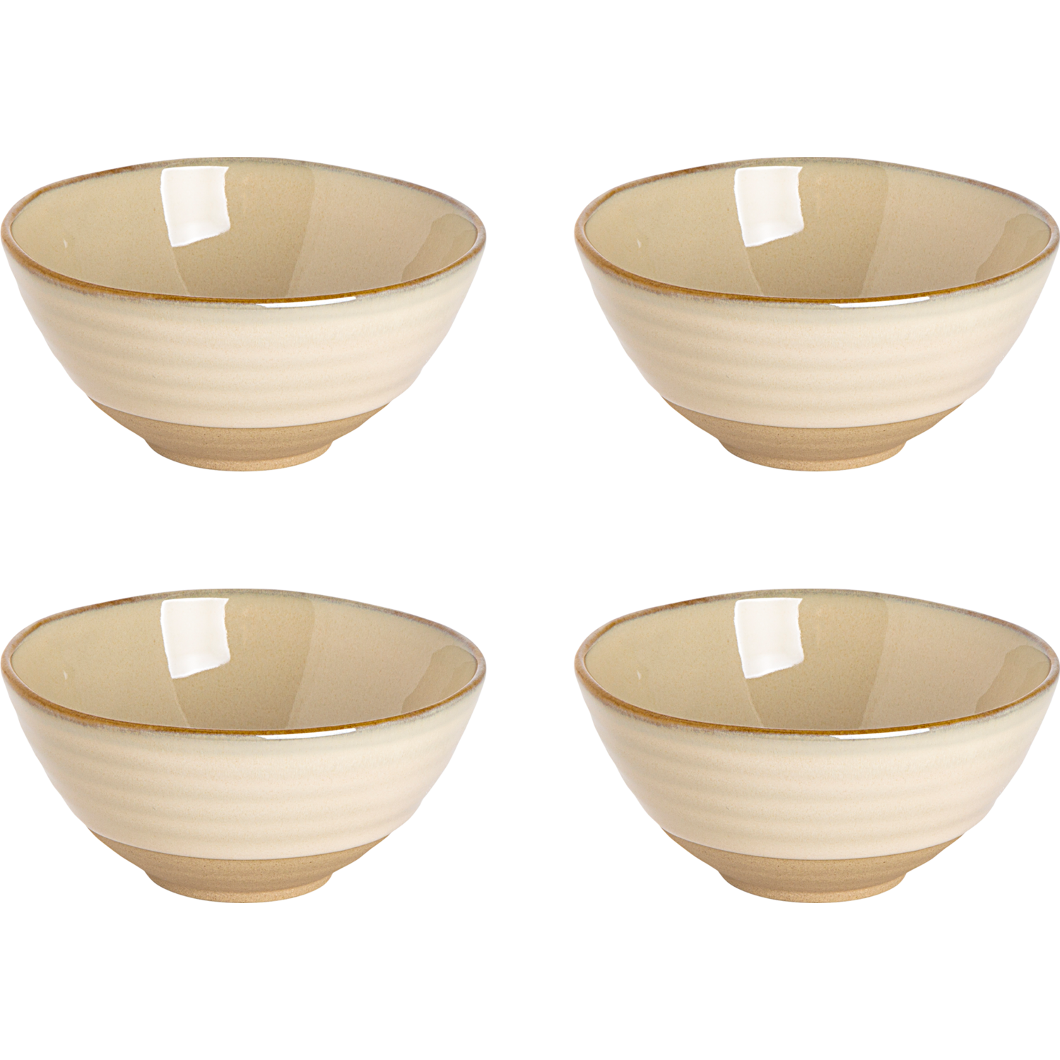 Palmer Schaal Dublin 12.5 cm 40 cl Beige Stoneware 4 stuks