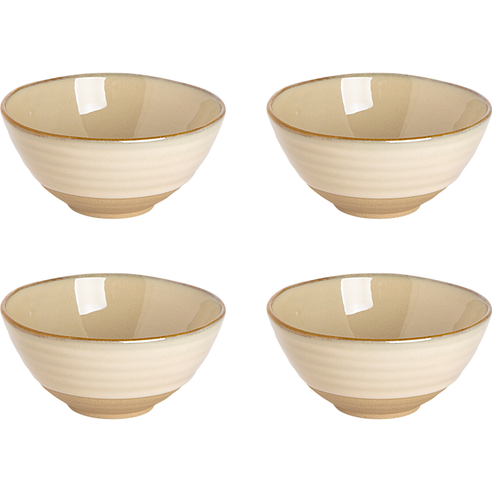 Palmer Schaal Dublin 12.5 cm 40 cl Beige Stoneware 4 stuks
