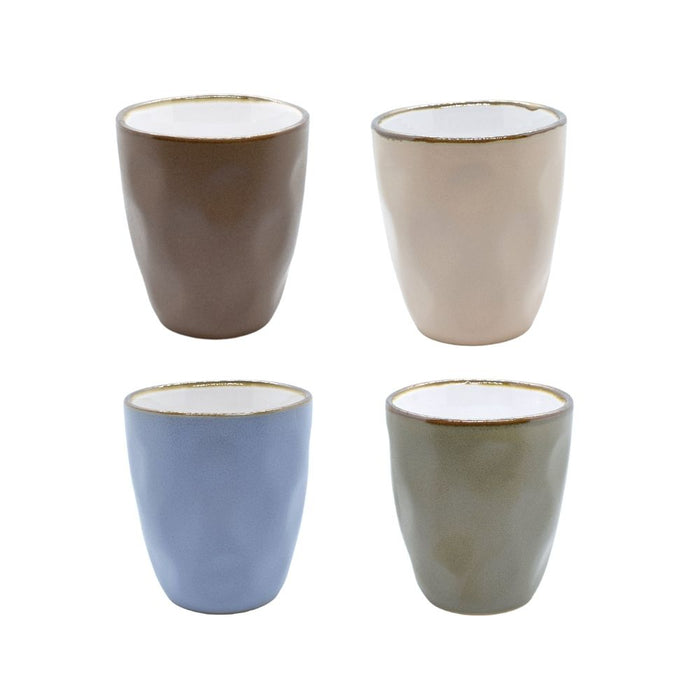 Orange85 Koffiekopje Nature 160 ml Set van 4 Aardewerk Zonder Oor G...