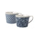 Laura Ashley Giftset 2 Bekers Assorti Blauw 30 cl.