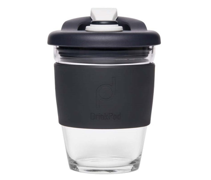 Pioneer - Herbruikbare Koffiebeker - 340ml - Zwart - Glas - Pioneer