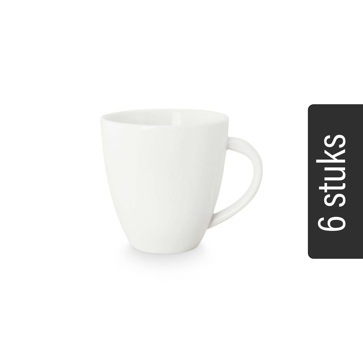 vtwonen Mini Mokken met Oor - Set van 6 - Wit - Porselein - 150ml