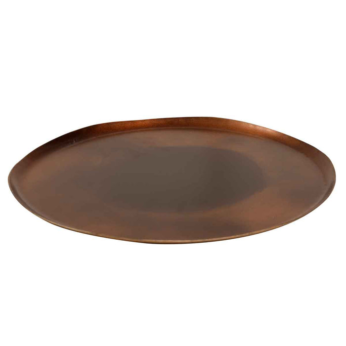 PTMD Joris Ronde Schaal - H1 x Ø38 cm - Ijzer - Koper|zwart