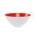 Saladeschaal Wave incl Saladebestek 28 cm, Wit|Rood - Zak! Designs