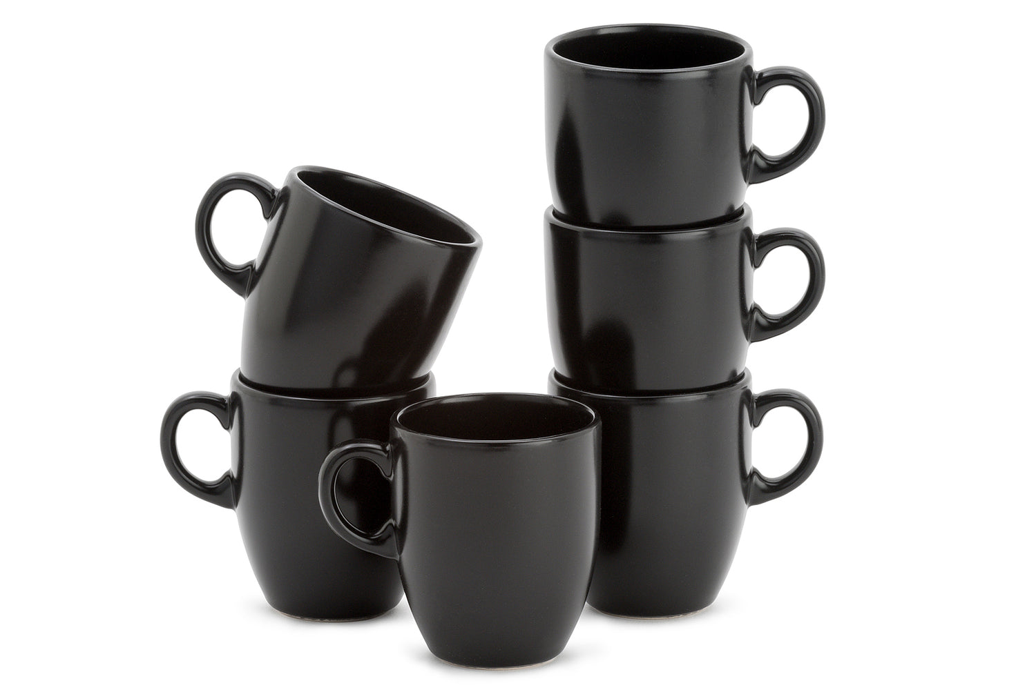 Lite-Body Hermes Koffie beker - 20cl - set van 6 stuks - Zwart mat